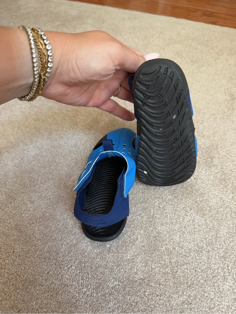 Nike Kids Blue Sunray Protect Sandals